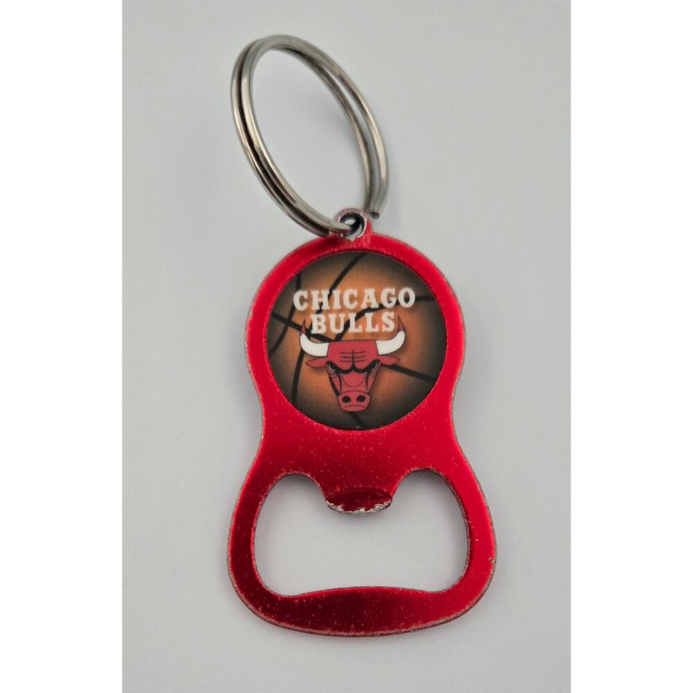 Chicago Bulls Metal Bottle Opener Keychain